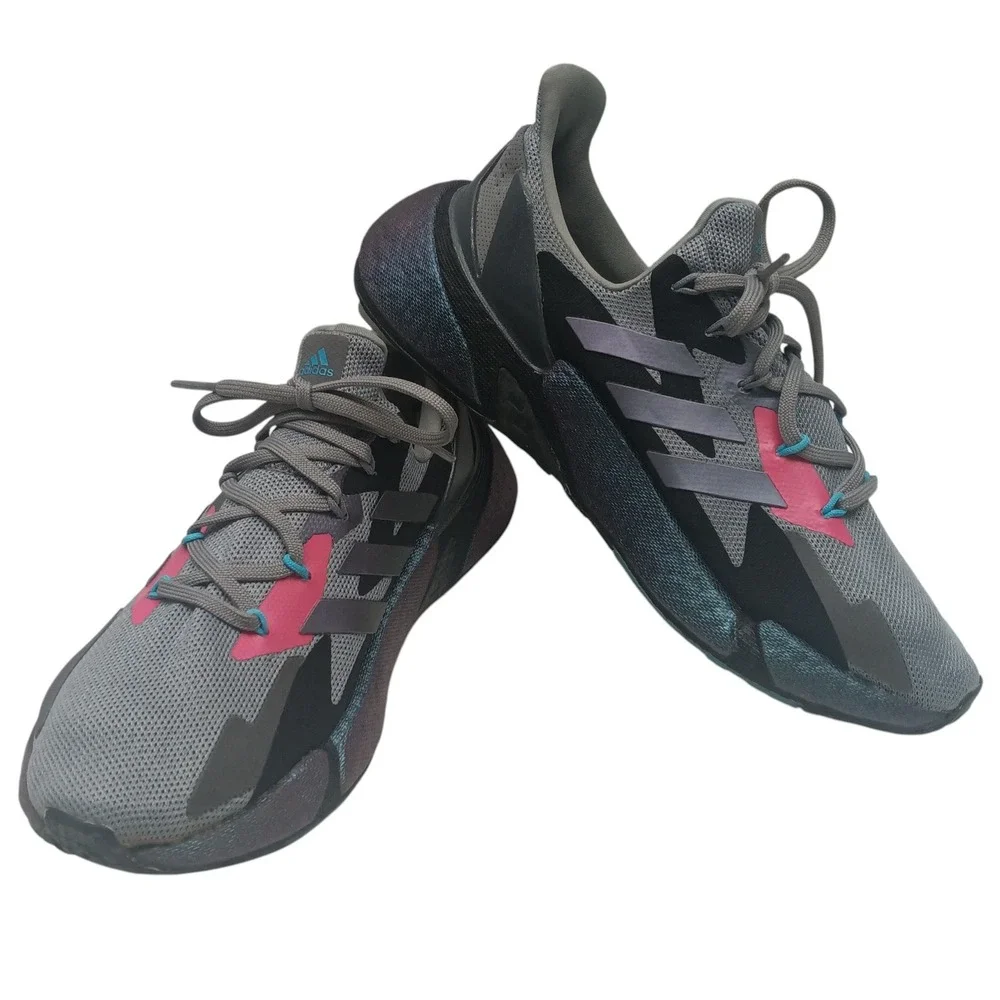 Adidas X9000L4 Running Shoes Gray Pink Teal Athletic Sneakers‎ FW9296